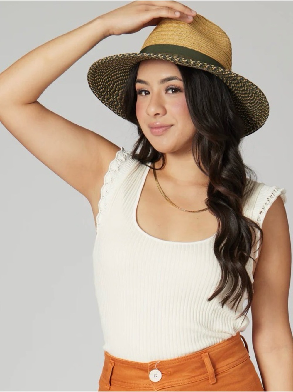 San Diego  Hat Co. Women's Colorblock Fedora With Band /Bow NWT adjustable